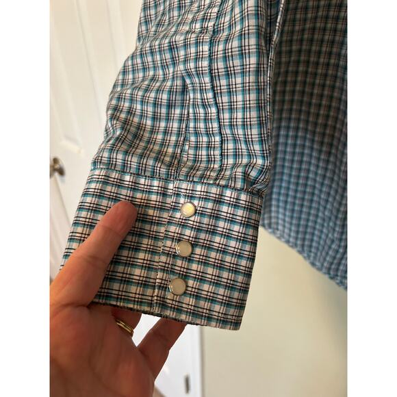 Ely Cattleman western style men’s pearl snap button down shirt, Size XL - Picture 5 of 8